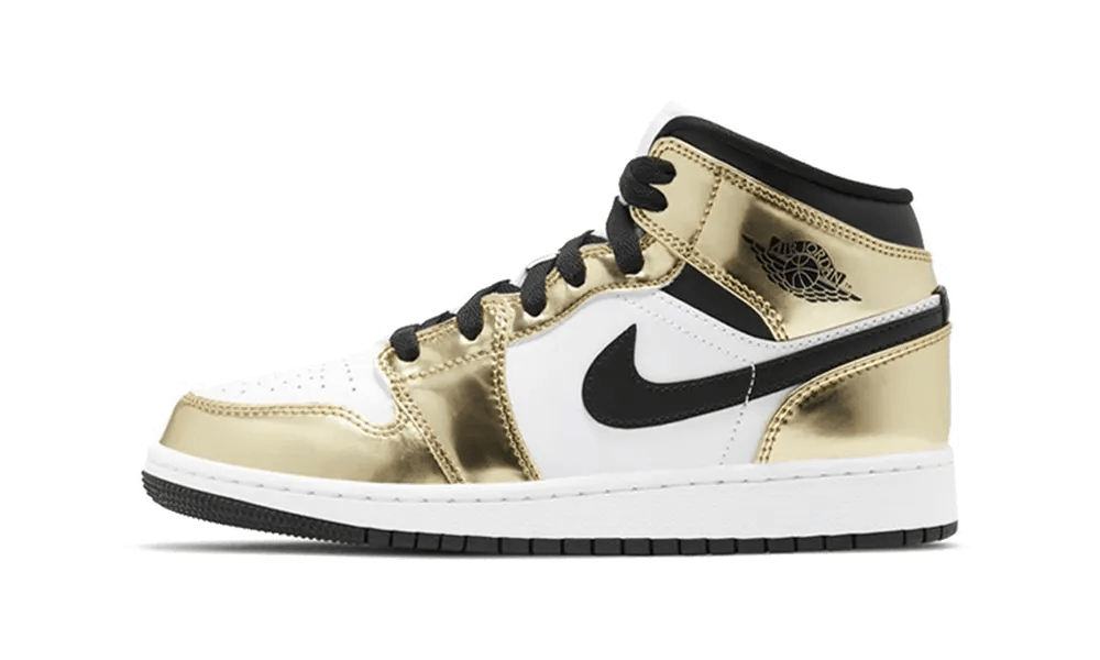 Jordan 1 Mid Metallic Gold Black White (GS) Jordan 1 Mid Metallic Gold Black White (GS)