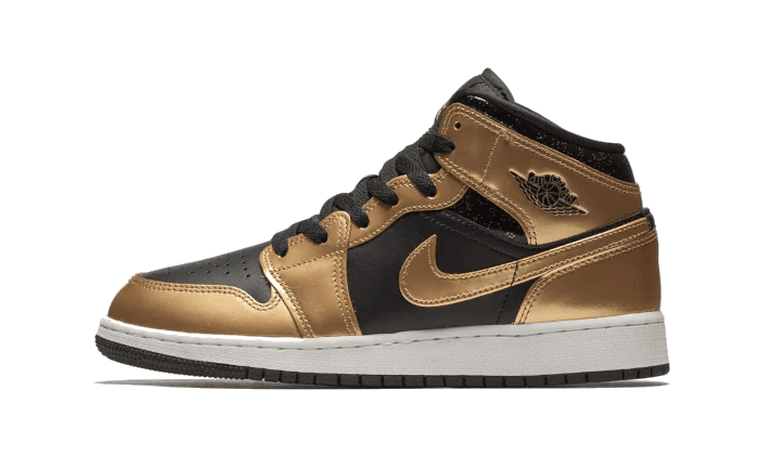 Jordan 1 Mid SE Metallic Gold Black (GS)