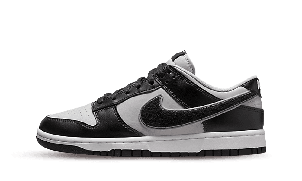 Nike Dunk Low ''Chenille Swoosh Black Grey'' Nike Dunk Low ''Chenille Swoosh Black Grey''